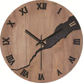 Round Wooden Wall Clock Stylish and Elegant